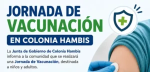 Jornada de vacunación en Colonia Hambis