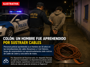Colón: Hombre aprehendido por sustraer cables