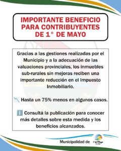 Baja de hasta 75% en el Impuesto Inmobiliario