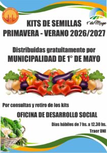 1° de Mayo entrega kits de semillas para la temporada 2026/2027