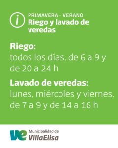 Villa Elisa establece horarios para el uso del agua