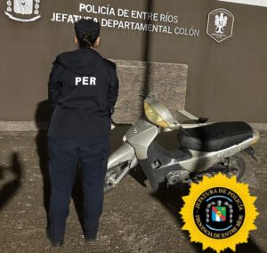 Hallan en Colón una moto con pedido de secuestro
